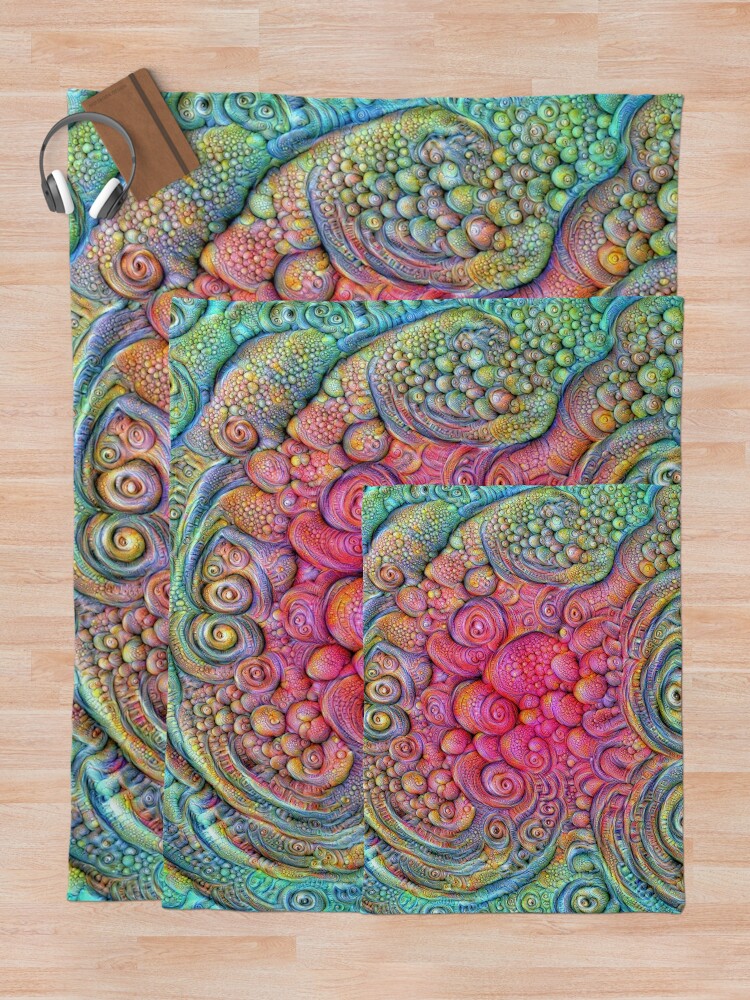 Alternate view of State of matter — Mesophase #DeepDream Throw Blanket
