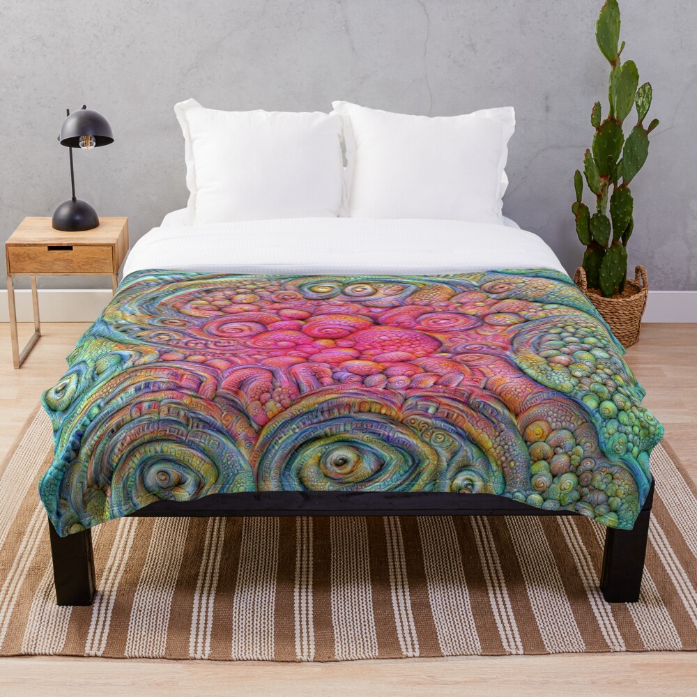 State of matter — Mesophase #DeepDream Throw Blanket
