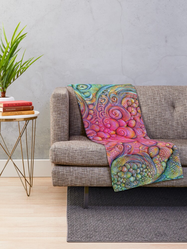 Alternate view of State of matter — Mesophase #DeepDream Throw Blanket