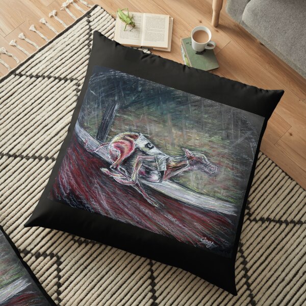 Greyhound Number Three Floor Pillow