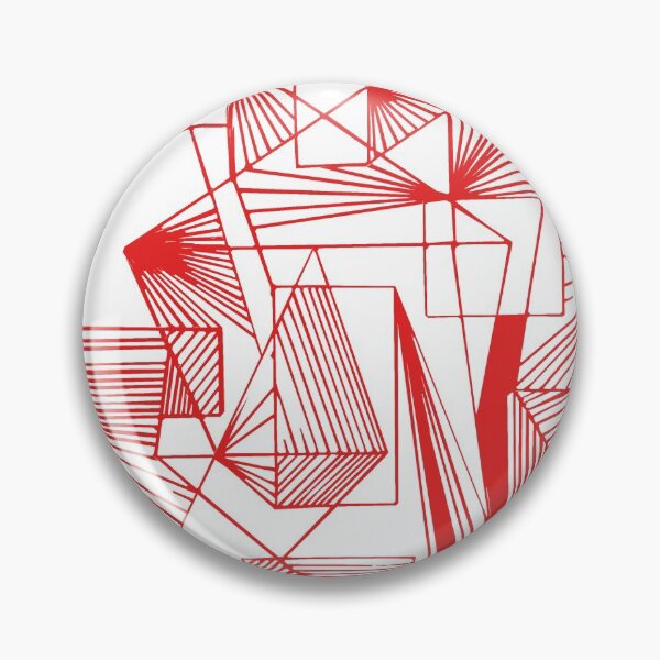 Item preview, Red Geometric abstract lineart designed and sold by Carolina Salazar.