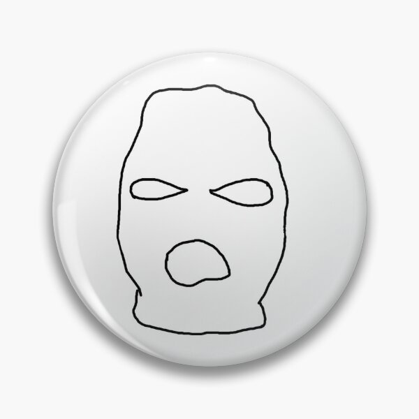 Item preview, white skimask t-shirt designed and sold by Kawtareel.