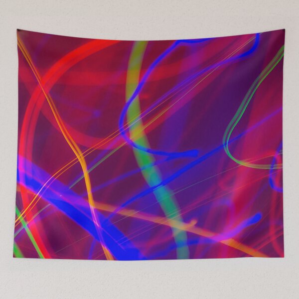 Item preview, Electric Love blue curve designed and sold by FOLK ART FUSION by heidiannemorris.