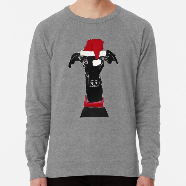 greyhound xmas Lightweight Sweatshirt