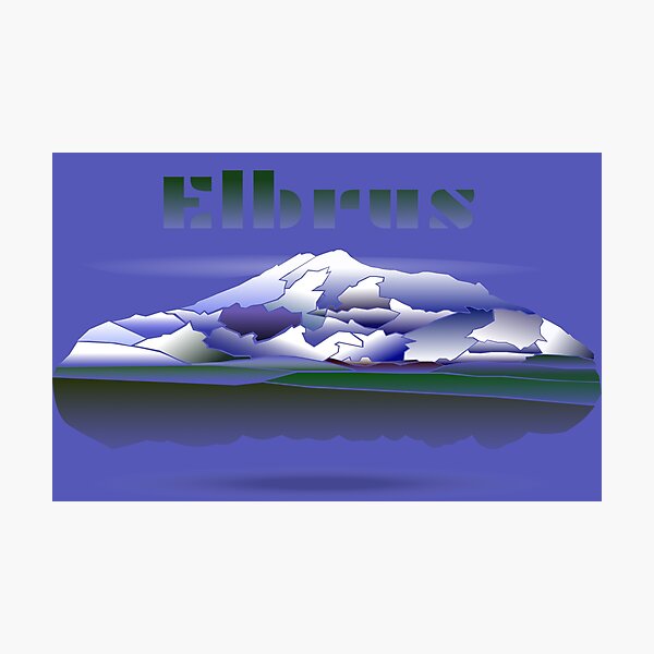 Item preview, Elbrus Mountain, Russia.  Minimalist Illustration. designed and sold by Davey's Designs.