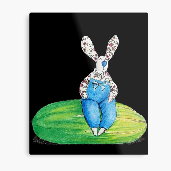 Cute Easter Soft Toy Bunny - Funny Rabbit Lover Easter Gift Metal Print