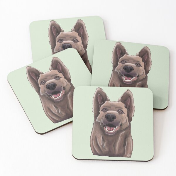 Item preview, Chocolate German shepherd  designed and sold by ArtByEmilie.