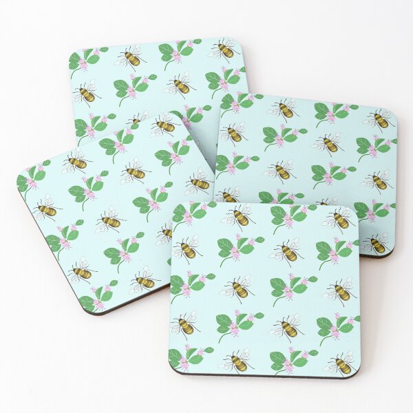Item preview, Honeysuckle and honey bee designed and sold by designInk.