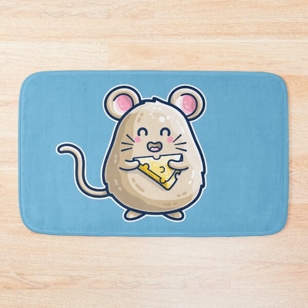 Item preview, Mouse Holding Cheese Kawaii Cute designed and sold by Flaming Imp.