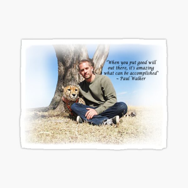 Sticker Paul Walker Redbubble