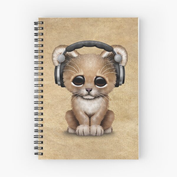 Item preview, Cute Lion Cub Dj Wearing Headphones  designed and sold by JeffBartels.