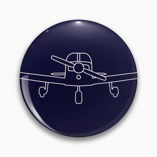 Artikelvorschau, Umrissgrafik für Leichtflugzeug Piper PA28 Cherokee (weiß) entworfen und verkauft von soitwouldseem.