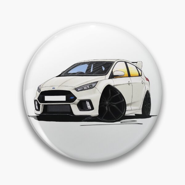 Item preview, Ford Focus (Mk3) RS White designed and sold by Yeomans Cartoons.