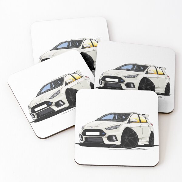 Item preview, Ford Focus (Mk3) RS White designed and sold by Yeomans Cartoons.