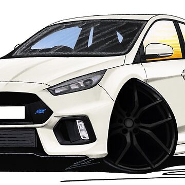 Póster for Sale con la obra «Ford Focus (Mk4) ST Black - Caricatura Car  Art» de yeomanscarart