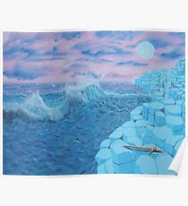 Giants Causeway seascape Poster