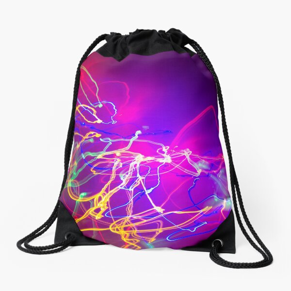 Electric Love purple is the future Drawstring Bag