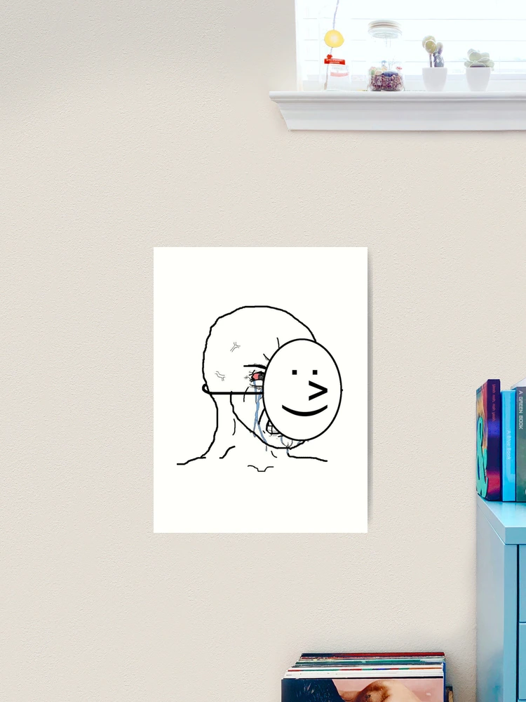 crying with mask meme Greeting Card for Sale by Heart-and-Skull