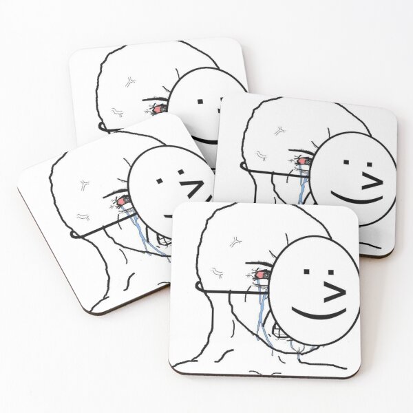 Item preview, crying with mask meme designed and sold by Heart-and-Skull.