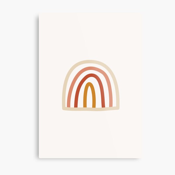 Abstract Vintage Rainbow Metal Print
