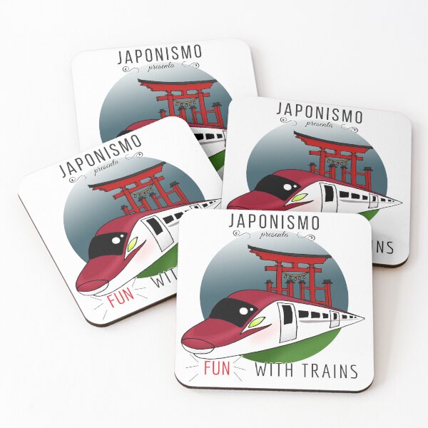FunWithTrains: E6 - El regalo perfecto para aficionados a los trenes! Posavasos (lote de 4)