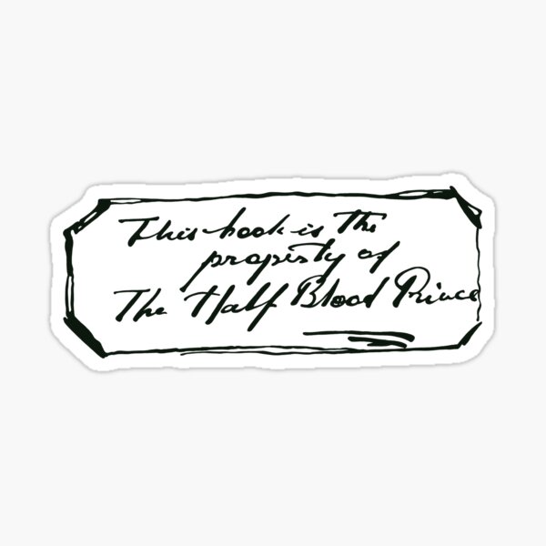 Snape Half Blood Prince Design Sticker