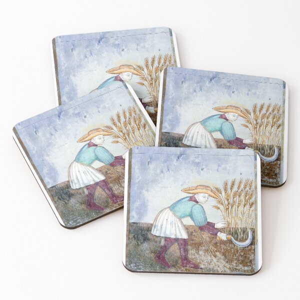 Item preview, Harvesting wheat  Medieval design designed and sold by Vintage Designs +.