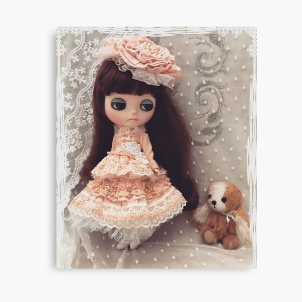 Belle and Puchi playing dress ups Canvas Print