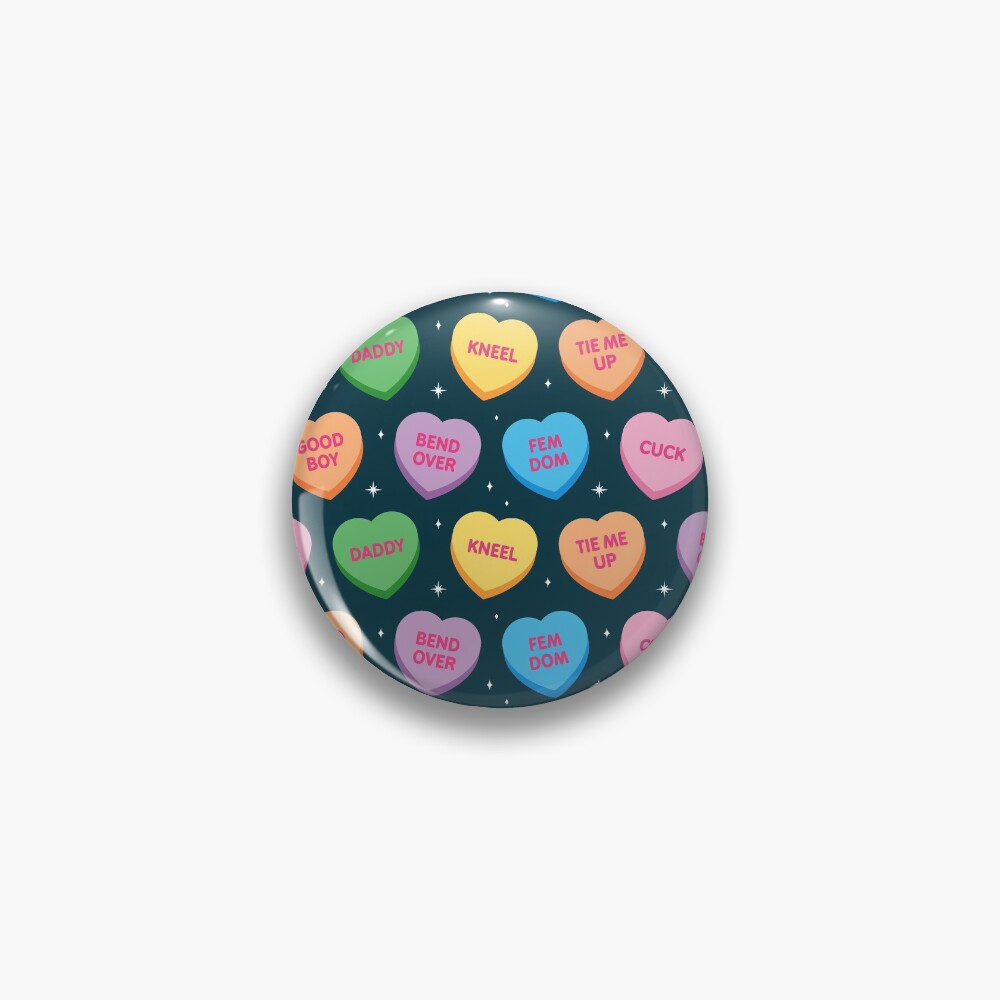 Kinky Candy Hearts Pin