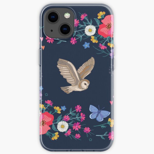 Owl and Wildflowers iPhone Soft Case