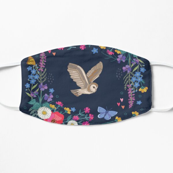 Owl and Wildflowers Small Mask
