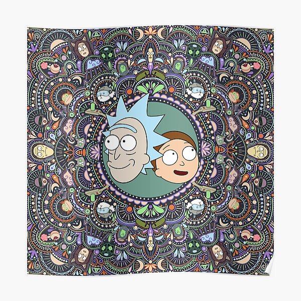 Rick and Morty Mandala Poster
