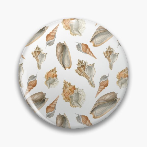 Item preview, Watercolor sea shells pattern designed and sold by curlyfamily.
