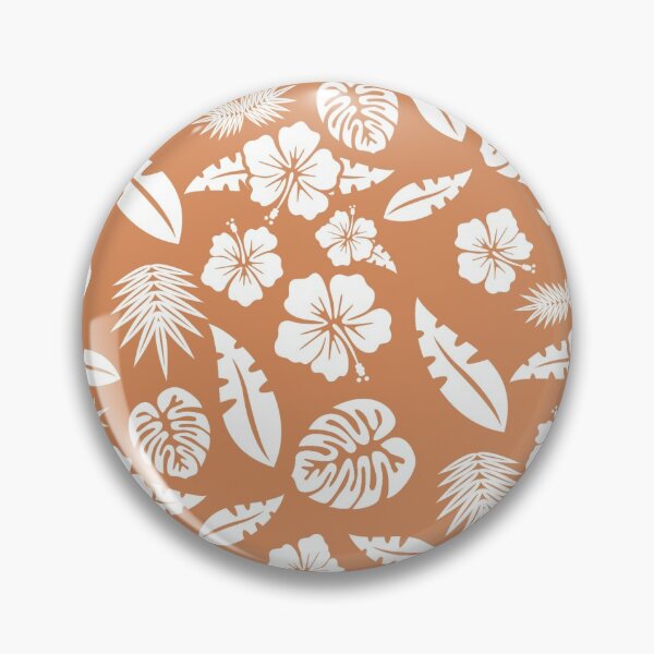 Item preview, Raw Sienna Brown Hibiscus | Basic Hawaiian Pattern designed and sold by yoyomasks.