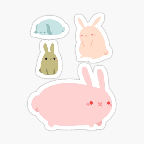 Cute Strawberry Bunny Sticker Sheet | Sticker