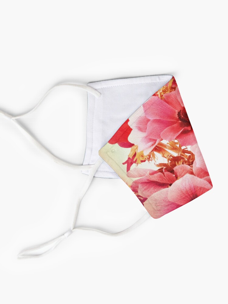 Alternate view of Pink Velvet Floral Art - Pink Flower Design - Romantic Mask