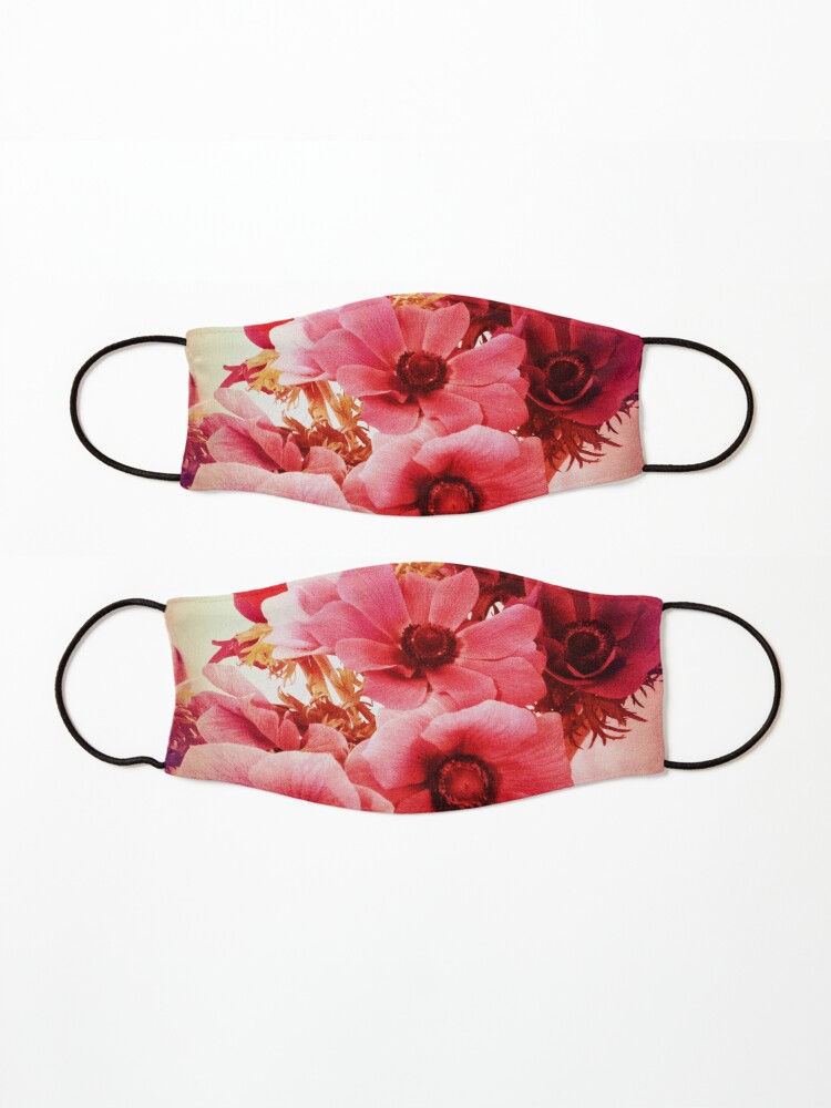 Alternate view of Pink Velvet Floral Art - Pink Flower Design - Romantic Mask