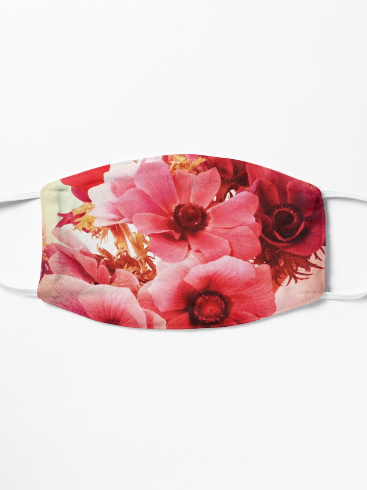 Alternate view of Pink Velvet Floral Art - Pink Flower Design - Romantic Mask