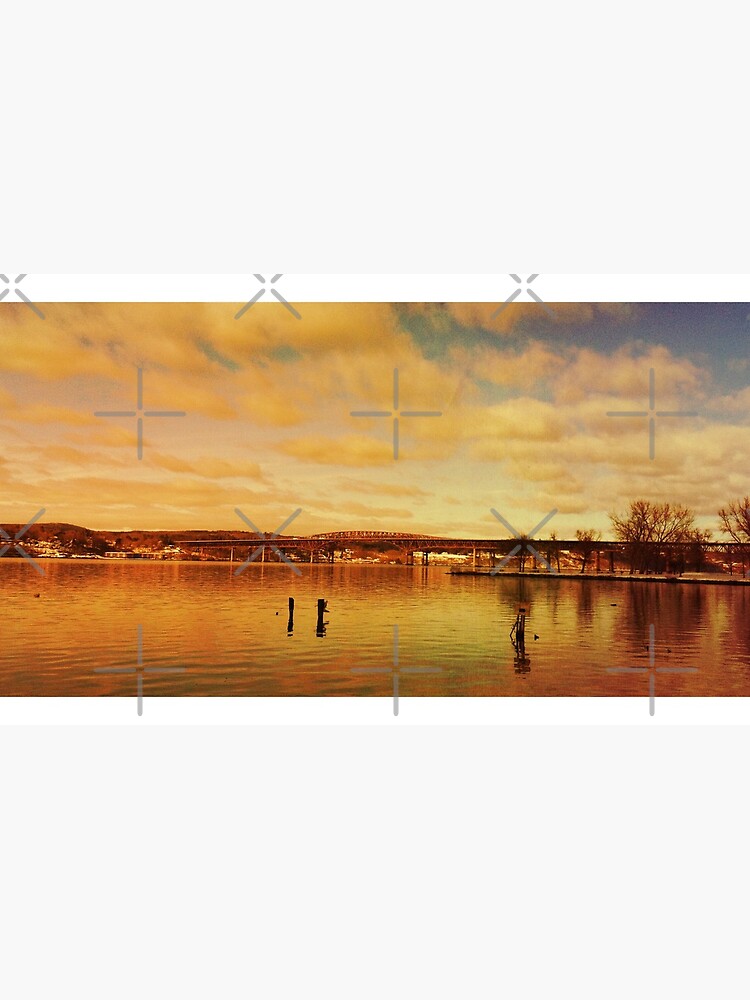 Thumbnail 4 of 4, Coffee Mug, Red Hudson - Hudson River Sunset Landscape designed and sold by OneDayArt.