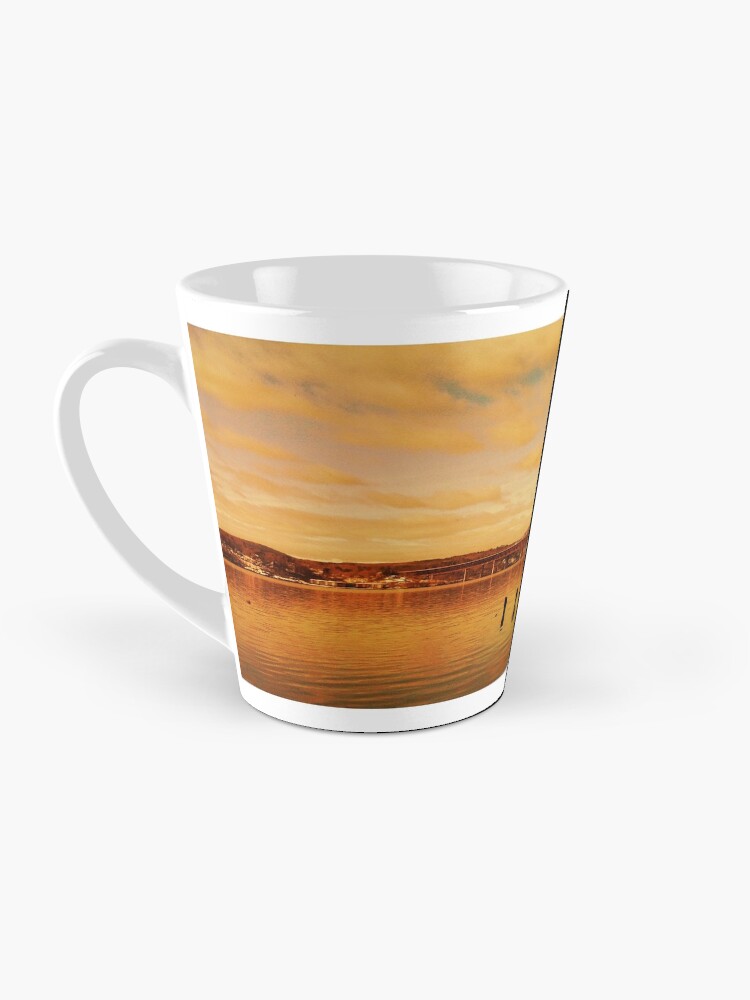 Thumbnail 3 of 4, Coffee Mug, Red Hudson - Hudson River Sunset Landscape designed and sold by OneDayArt.