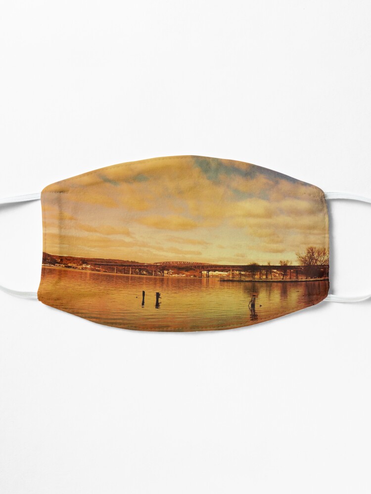 Alternate view of Red Hudson - Hudson River Sunset Landscape Mask