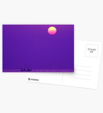 sunrise over a lonely fisherman Postcards