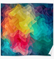 Abstract Color Wave Flash Poster