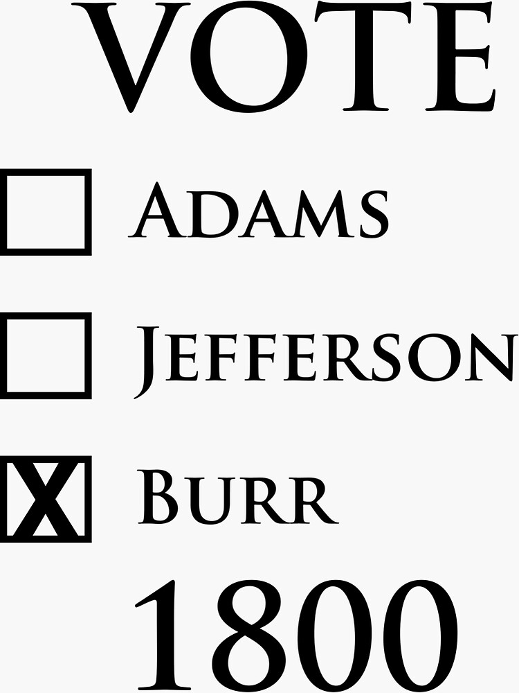 Vote Burr! Sticker