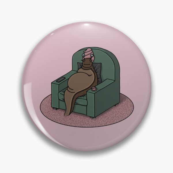 Item preview, Cute slug in an armchair, relaxing with a cup of tea. Lazy, animal, tv designed and sold by AlmightyClaire.