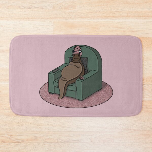 Item preview, Cute slug in an armchair, relaxing with a cup of tea. Lazy, animal, tv designed and sold by AlmightyClaire.