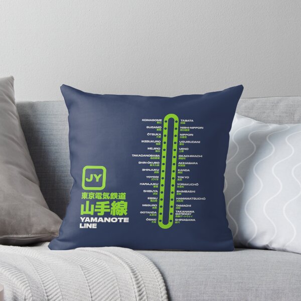 Item preview, Tokyo Yamanote Line Train Station List Map Navy designed and sold by VoodooCircus.