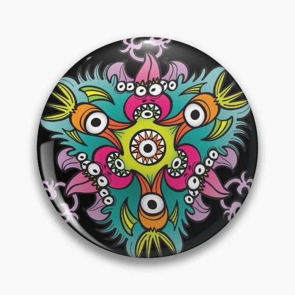 Item preview, Doodle art in the form of monsters going crazy at eating one of them designed and sold by Zoo-co.