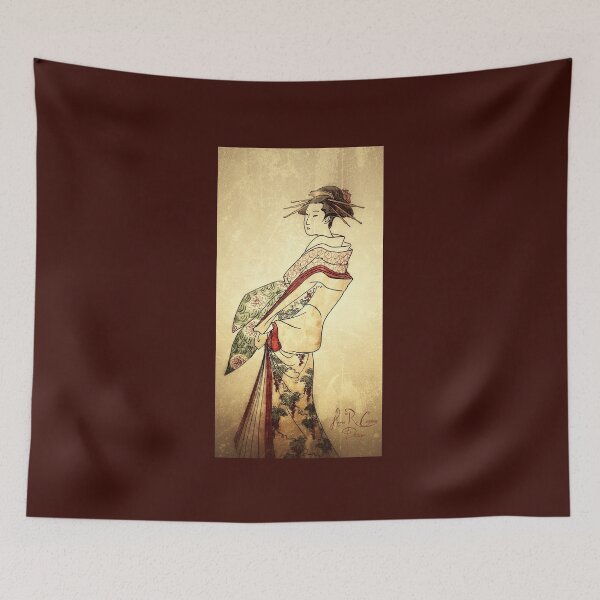Item preview, Geisha - ukiyo-e print style designed and sold by Anna R. Carrino.