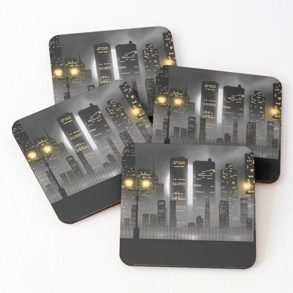 Item preview, City Buildings modern abstract black Night Background designed and sold by MarketVisionAV.
